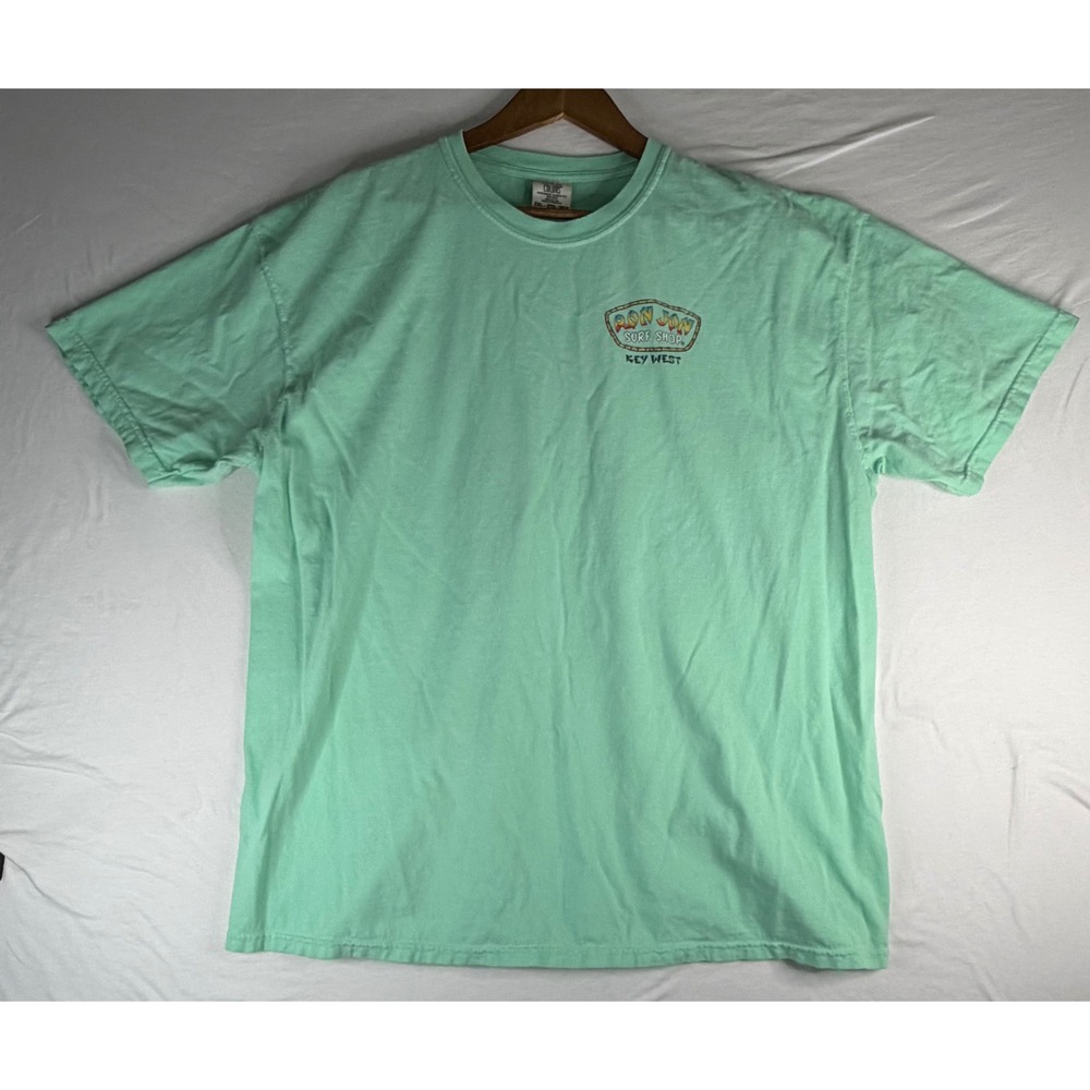 Comfort Colors T-Shirt Men 2XL Seafoam Green Excellent Ron Jon Surf Shop Graphic
